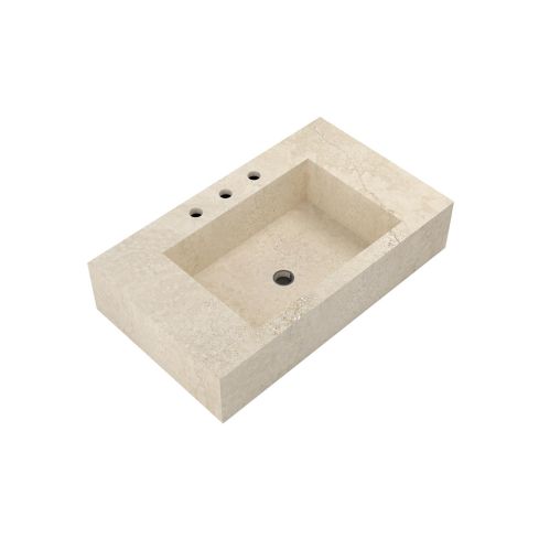 Tignes Countertop Or Wall Mounted 3 Hole Wash Basin Central Bowl