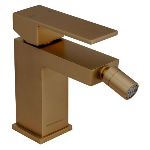 Mezzanine Deck Mounted Mono Bidet Mixer With Pop-Up Waste