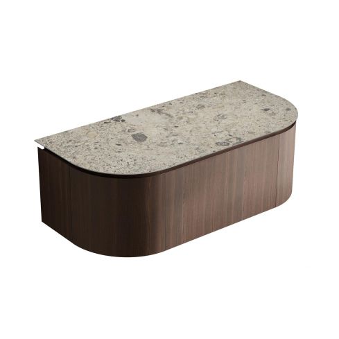 Fonteyn Wall Mounted Single Drawer And Double Door Storage Vanity Unit With Countertop