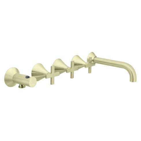 Bristol Wall Mounted Concealed 5 Hole Bath Shower Mixer Without Hand Shower