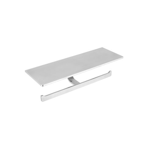 Hotel Wall Mounted Double Paper Holder With Shelf