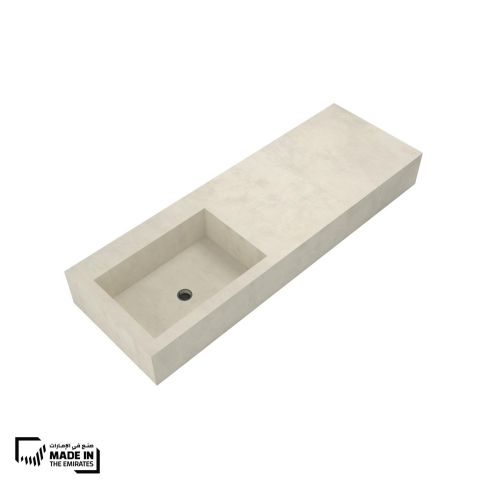 Zermatt Wall Mounted Wash Basin Left Hand Bowl