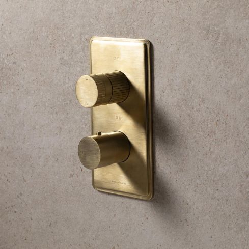 Fonteyn Thermostatic Shower Mixer 2 Outlet/2 Round Handle