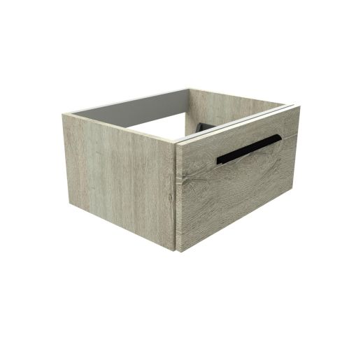 M-Line Wall Mounted Vanity Unit Sand Grey Oak/matt Black