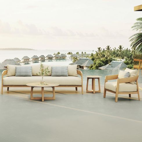 Beach House Outdoor Round Side Table