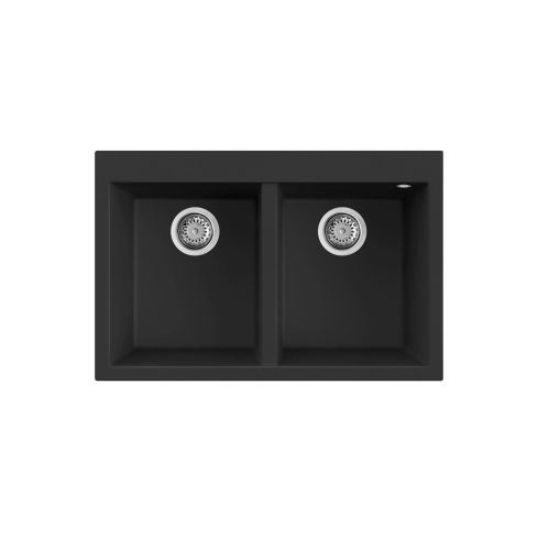 Quadra Double Bowl Inset Sink Granitek