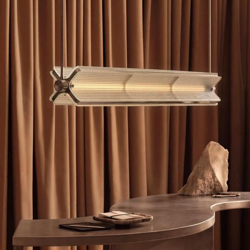 Apex Indoor Linear Pendant Light With 1.2M Drop Rod (IP44)