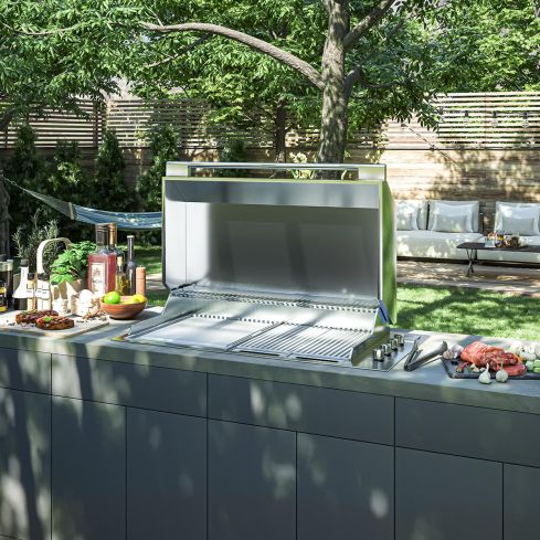 Professional Built-In Outdoor Barbeque