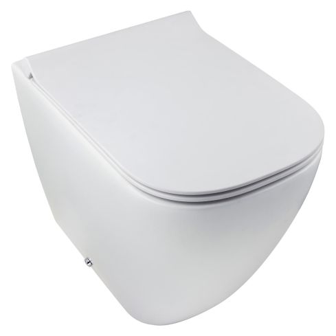 Carlyle Back To Wall Rimless Wc Pan With Soft Close Slim Seat And Cover