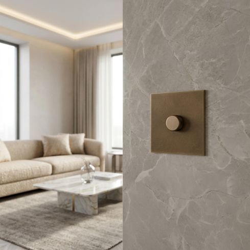 MATT BRASS Indoor 1G Dimmer Faceplate