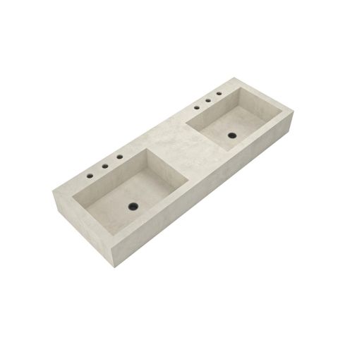 Courchevel Wall Mounted Double Bowl Wash Basin
