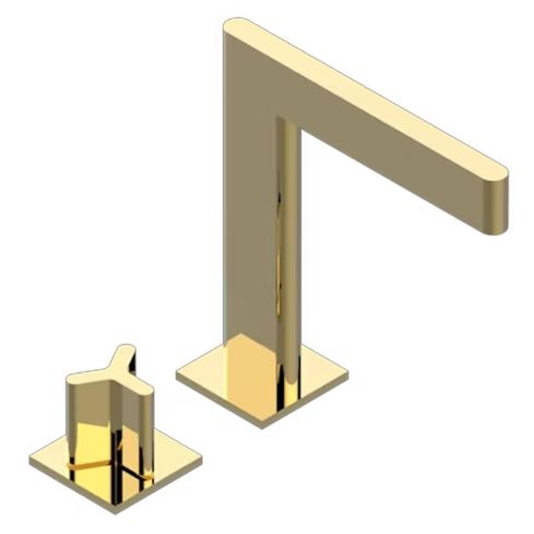 Icon X Deck Mounted 2 Hole Basin Mixer With Push Type Waste