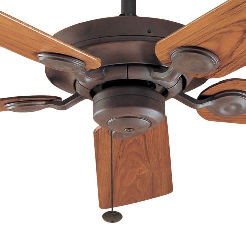 Elements Outdoor Ceiling Fan With Teak Wood Blades