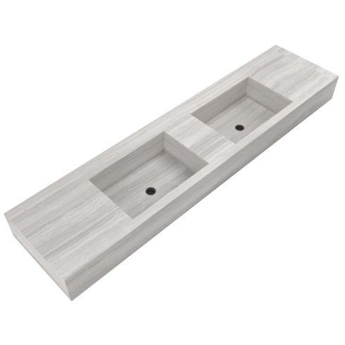 Courchevel Wall Mounted Double Bowl Wash Basin