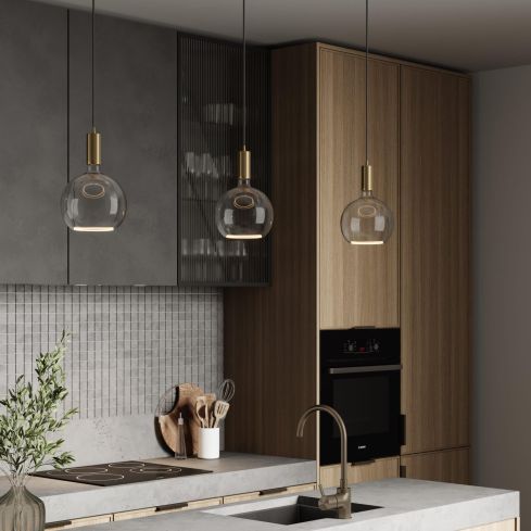 Azure Orb Pendant Large LED Bulb