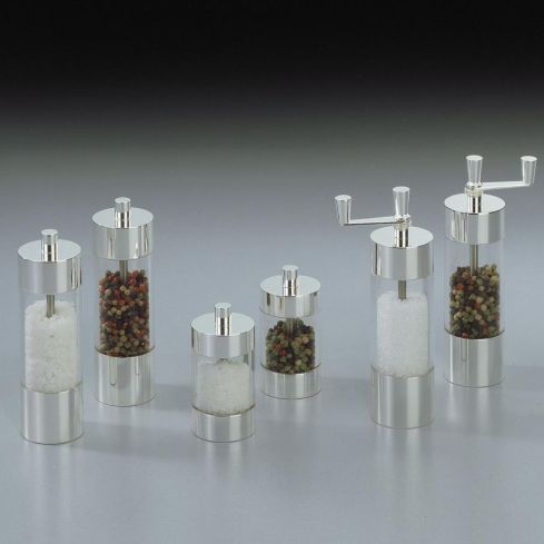 Silver Cylinder Pepper Mill