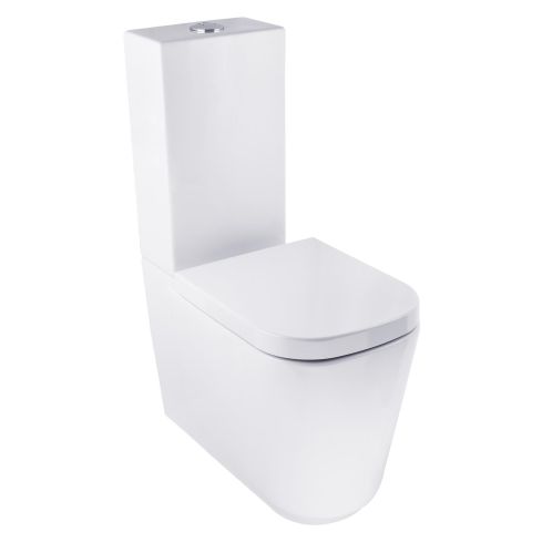 Carlyle Close Coupled Wc Pan And Cistern With Soft Close Seat And Cover