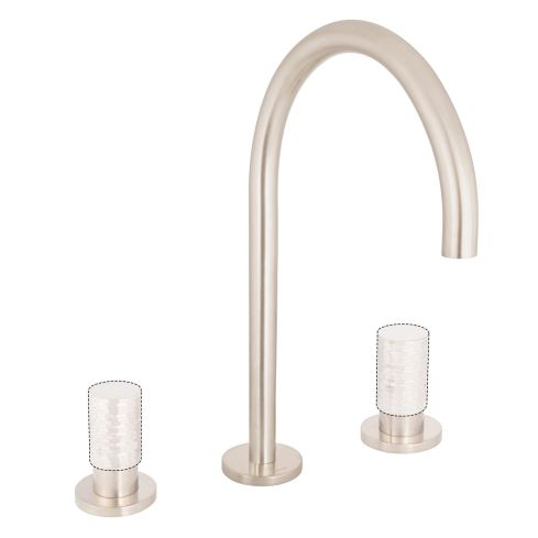 Capsule 3 Hole Basin Mixer With Push Type Waste And Without Handles