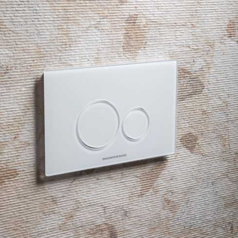 Glass Dual Flush Plate