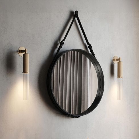 Flume Indoor Wall Light Custom Wall Bracket (IP20) Frosted Reeded Glass