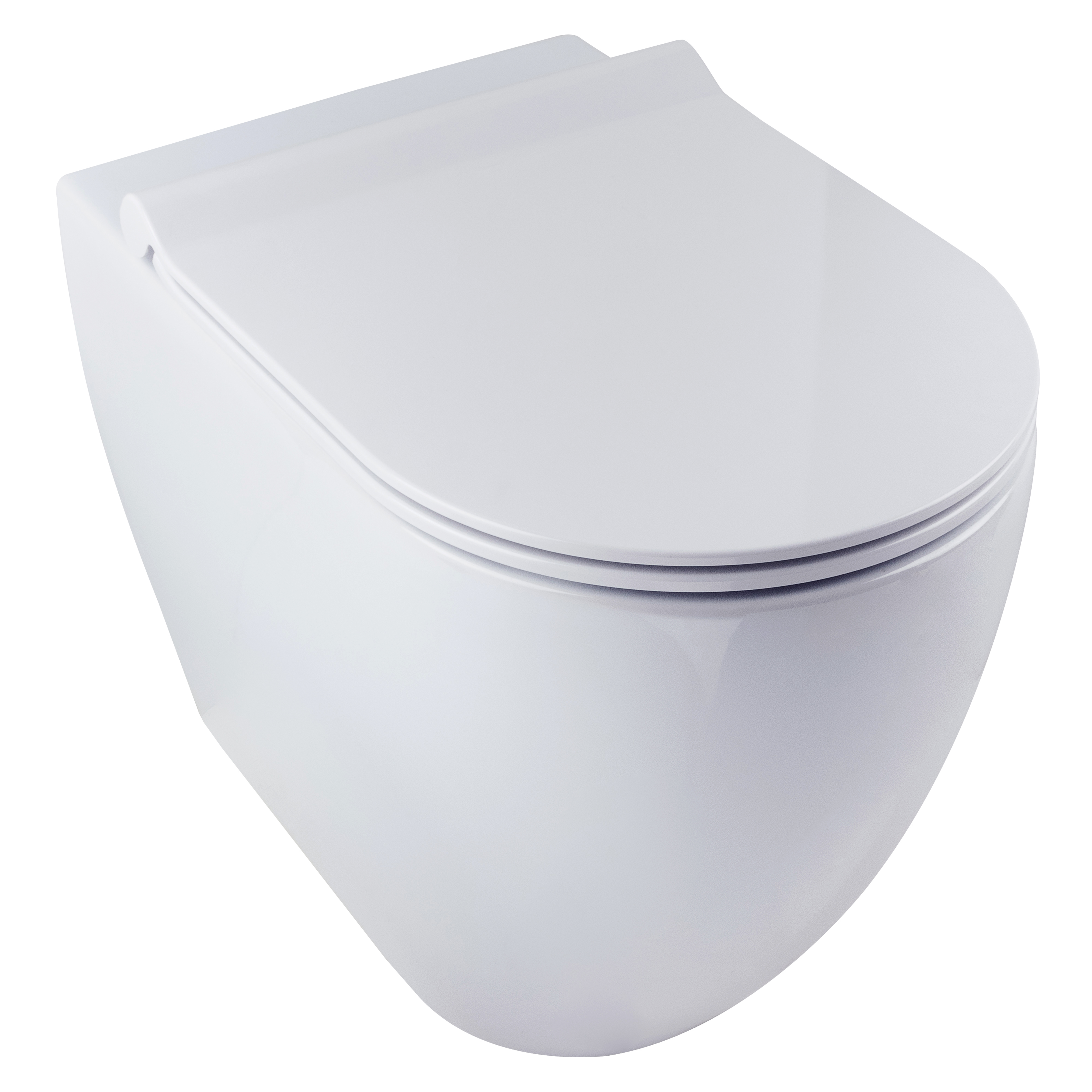 Koy Rimless Back to Wall WC with Soft Close Slim Seat and Cover