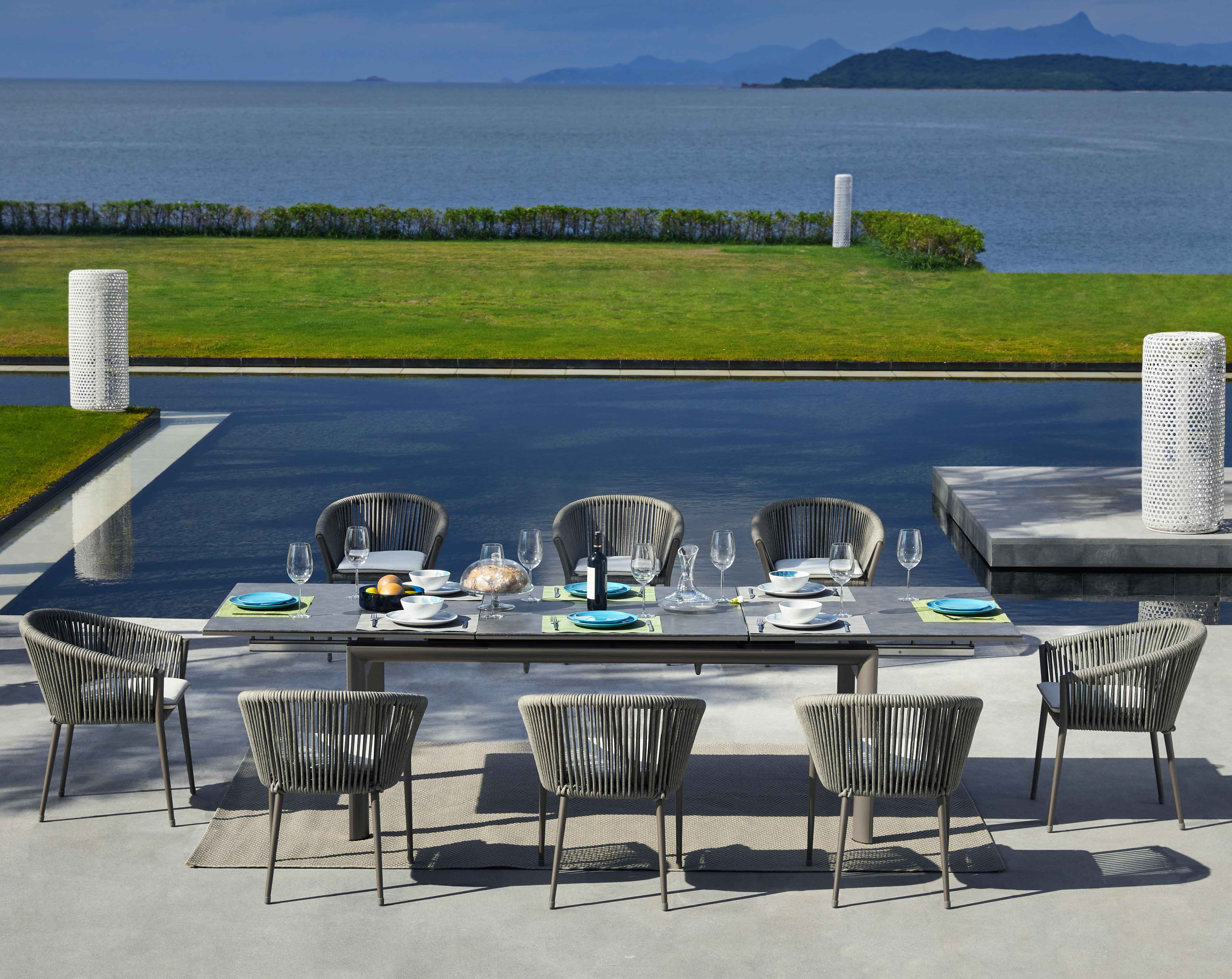 Contemporary outdoor on sale dining chairs