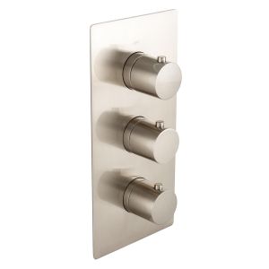 Koy Trim Part For Thermostatic Shower Mixer 3 Outlet Brushed Nickel