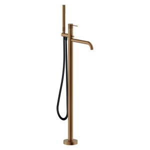 Respiro Floor Mounted Bath Mixer With Hand Shower