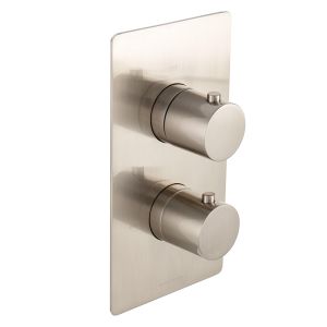 Koy Trim Part For Thermostatic Shower Mixer 2 Outlet Brushed Nickel