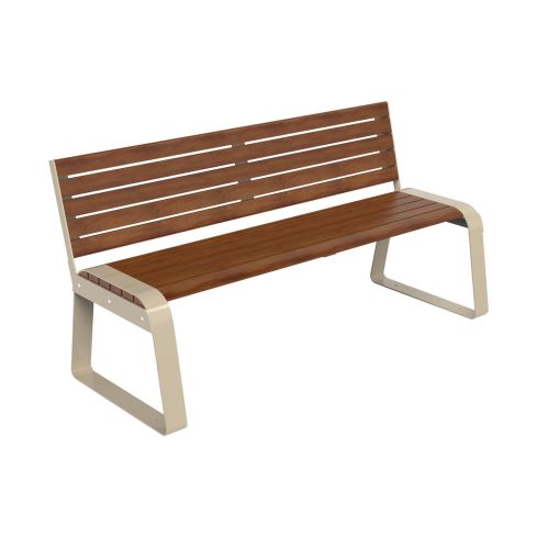 Paris Outdoor Urban Bench With Backrest