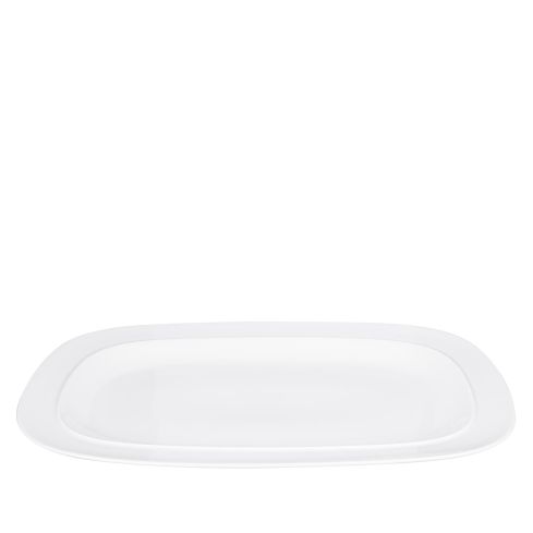 White Square Large Rectangular Platter