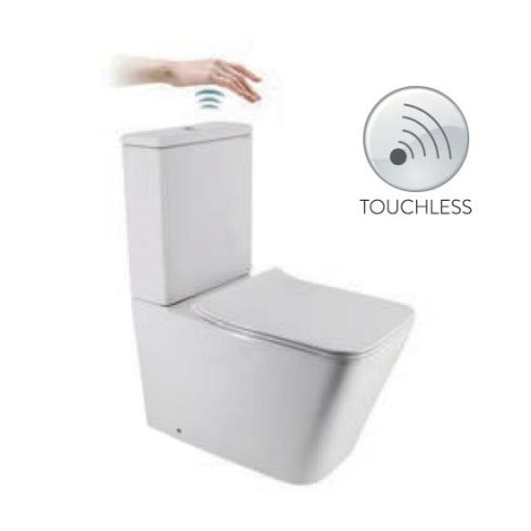 Zephyr Close Coupled WC 
suitable for Floor/ Wall outlet
with fixing kit
Close Coupled Cistern
with Touchless flush mechanism