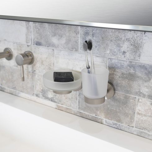 M-LINE WALL MOUNTED SOAP DISH AND HOLDER