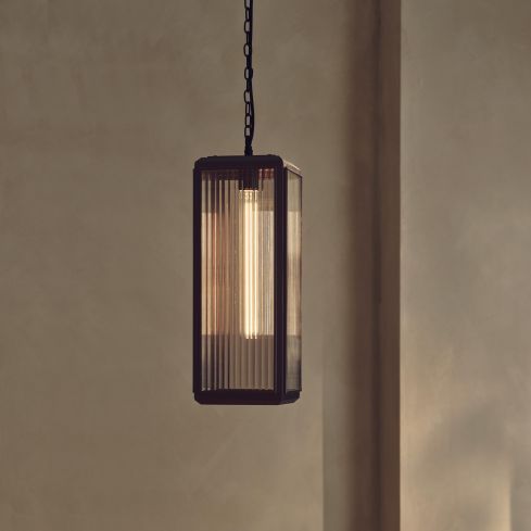 Lilac Lantern Tall Indoor Pendant Light With Chain