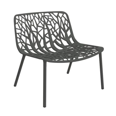 Forest Outdoor Lounge Chair Metallic Grey