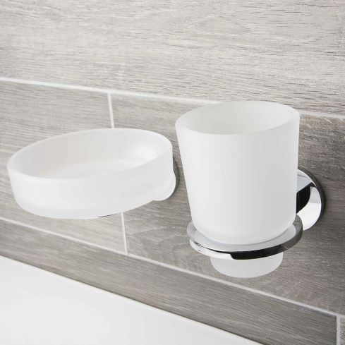Windemere Wall Mounted Tumbler and Holder