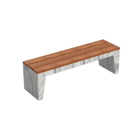Rome Outdoor Urban Bench Without Backrest
