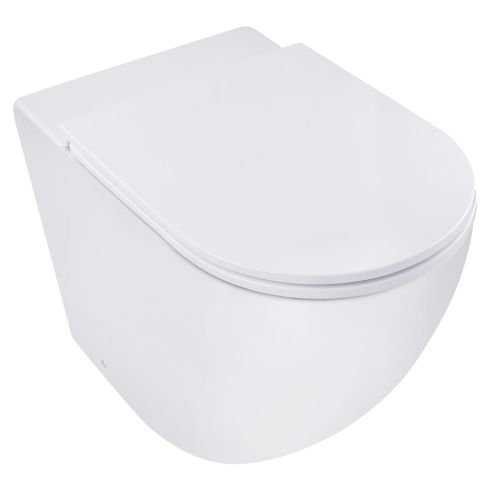 Vitesse Rimless Back to Wall WC with Soft Close Slim Seat and Cover