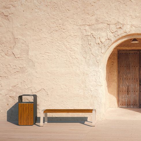 Paris Outdoor Urban Bench Without Backrest