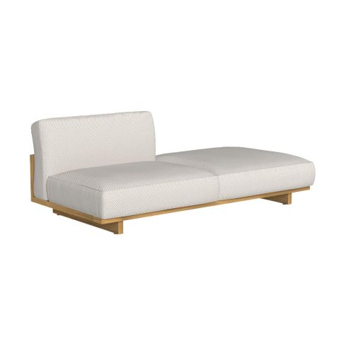 Argo Wood Icon Outdoor Modular Sofa With Left Pouf