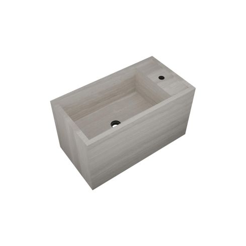 Verbier Wall Mounted Wash Basin With Right Hand Ledge