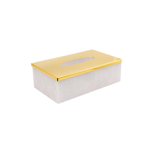 Alabaster Countertop Tissue Box With Cover