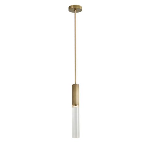 Flume 50 Indoor Pendant Light (IP44) Clear Reeded Glass