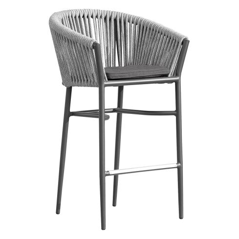 Ithaca Outdoor Bar Stool With Seat Cushion