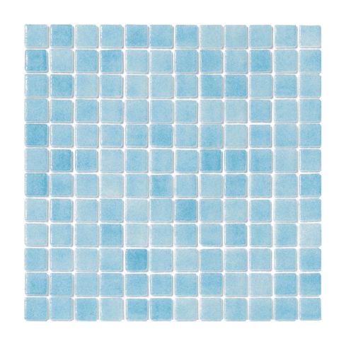 Fog Azul Celeste Glass Mosaic Glossy
