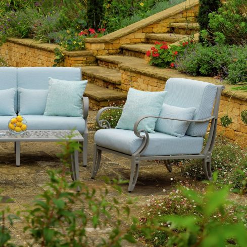 Scroll Outdoor Armchair Cushion Set
