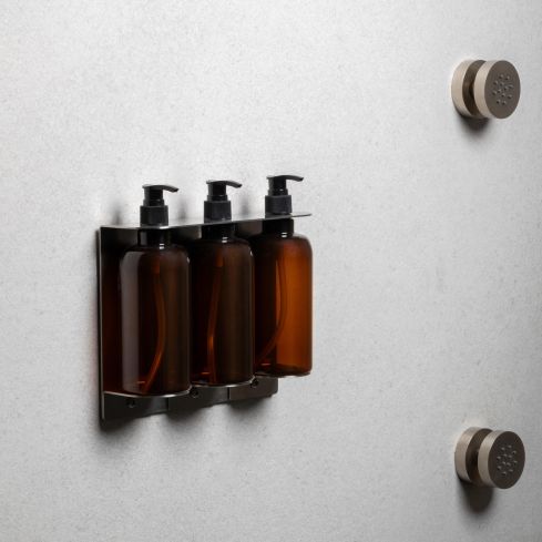 Hotel Wall Mounted Shower Dispenser Three Bottles