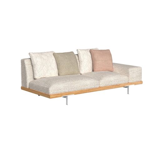 Allure Icon Outdoor 2 Seater Left Modular Sofa With Fabric Arm