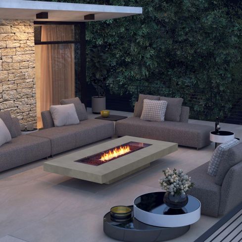 Gin 90 Outdoor Low Fire Table With Ethanol Burner