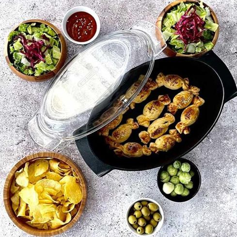 Optima Forno Oval Roasting Pan With Lid